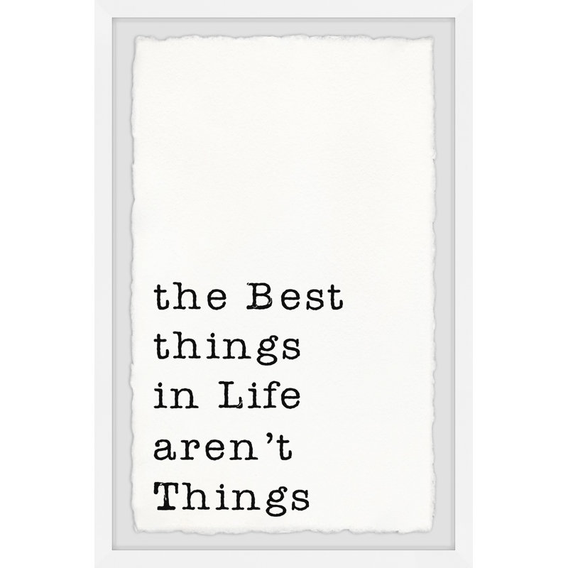 Best Things In Life II by Marmont Hill - Single Picture Frame Painting, 30cm H x 20cm W x 3.81cm D
