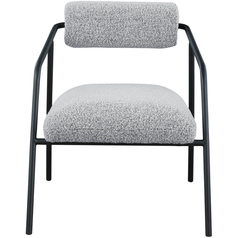 Alyta 26" W Boucle Fabric Accent Chair, Grey Boucle Fabric
