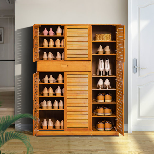 https://assets.wfcdn.com/im/73496639/resize-h600-w600%5Ecompr-r85/2044/204480949/8+Tiers+1+Drawer+28+Pairs+Bamboo+Shoe+Rack%2C+Organizer+Storage+Cabinet+Blinds+with+Door+for+Entryway.jpg
