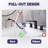 Widespread Pull Out Sprayer Bathroom Faucet, 2-Handle Bathroom Sink Faucet-110713013