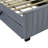 Twin Size Velvet Upholstered Platform Bed with Twin Size Trundle, Gray-112511388-106492949