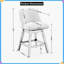 Ensemble de 2 tabourets de bar pivotants à hauteur de comptoir, siège 26 po, revêtement en tissu gris, structure en bois d'hévéa-458531181