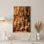 Art mural sur toile avec paniers traditionnels tissés avec motifs géométriques-1795561550
