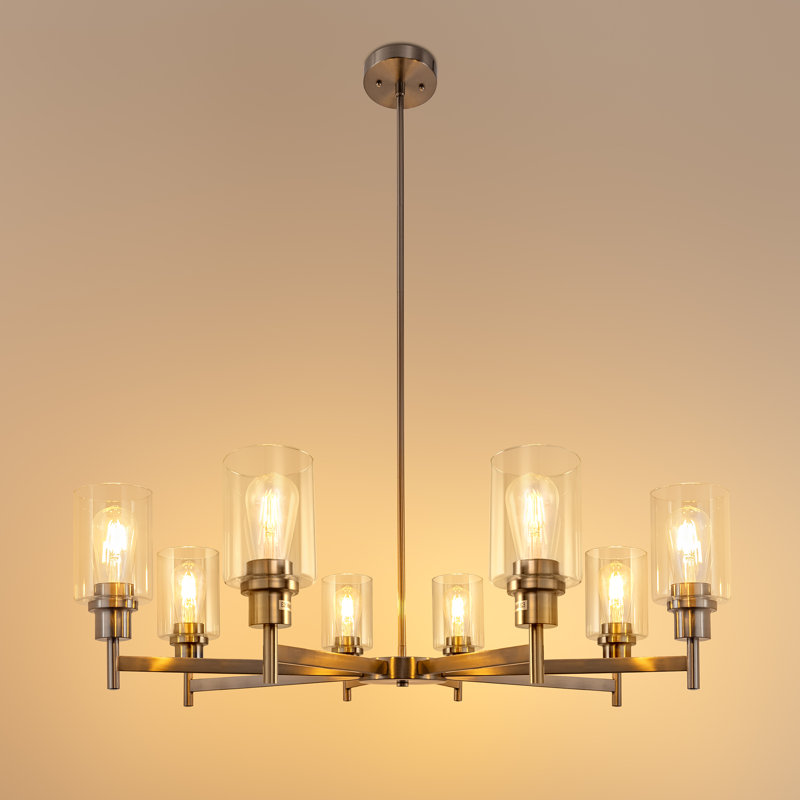 Luminaires modernes lustres 8 lumières Empire, Nickel