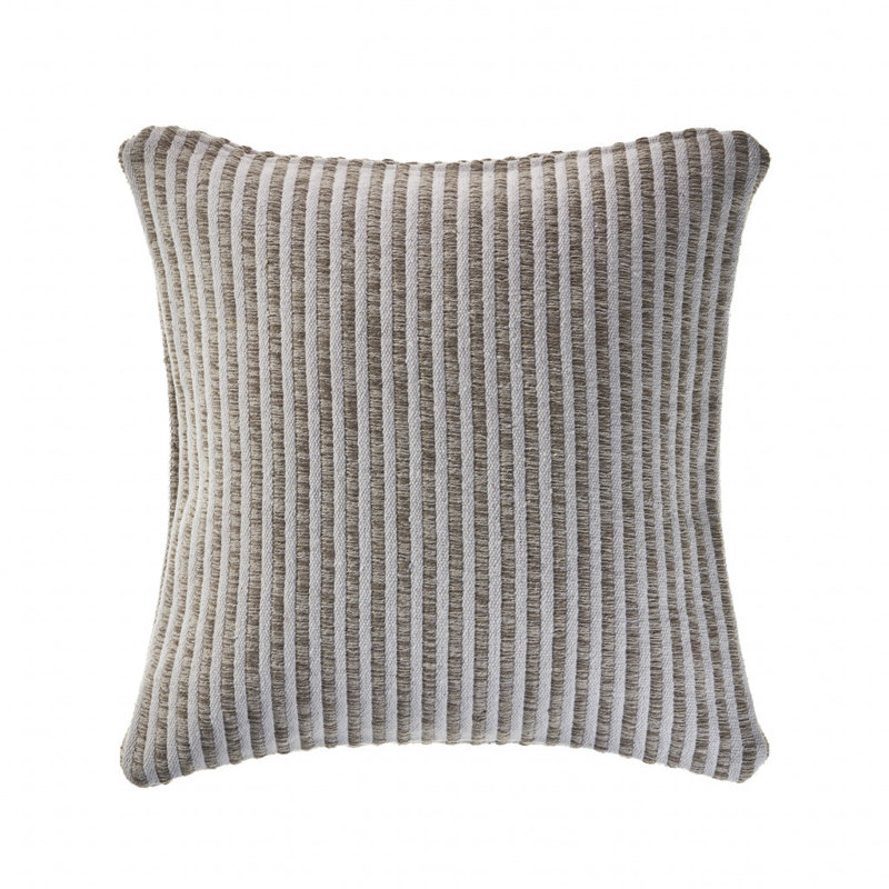 Coussin à fermeture à glissière 100% coton 22 po x 22 po 22 po, Beige / Crème