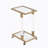 Acrylic Sofa Table, Glass Top C Shape Square Table with Metal Base