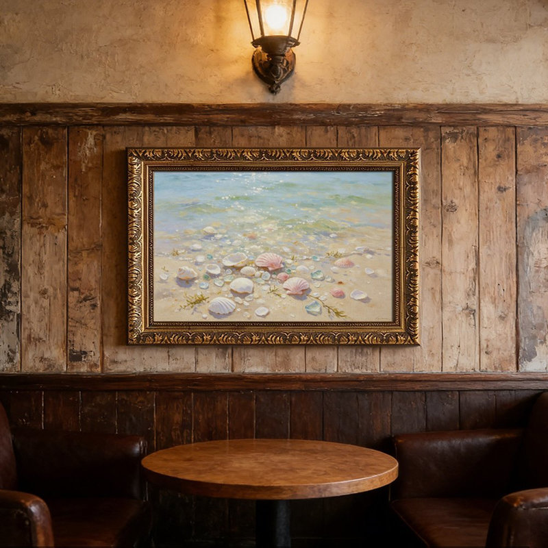 Cadre mural en verre Seashells Sea, L 16 po x l 24 po