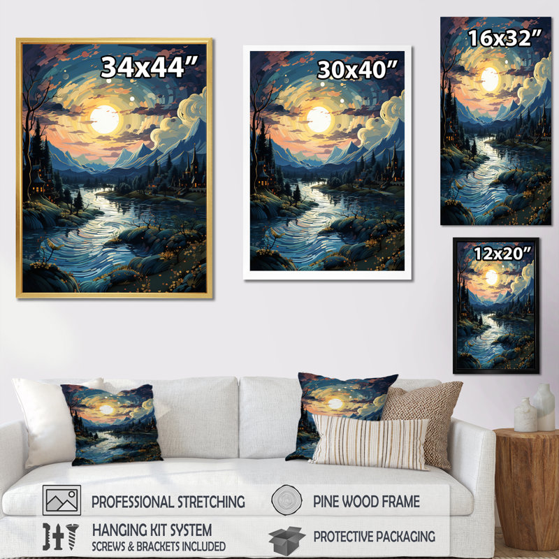 «Ardenheim Mastereuvre The Starry Day» par Vincent III, reproduction d'art sur toile, H 32 po x l 24 po x P 1 po