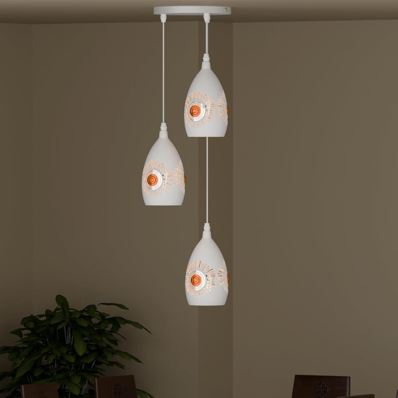 Annaluiza 3 - Light White Cluster Pendant