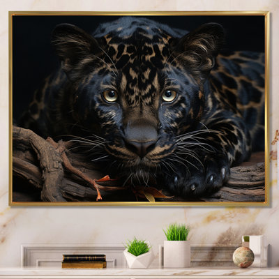 " Black White Panther Portrait "
