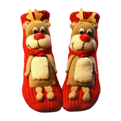 A Socks Knit Cute  Socks Floor Sock For Christmas  Socks Hand Crocheted Winter Warm Multiple Styles  Sock  For Christmas Gifts For U