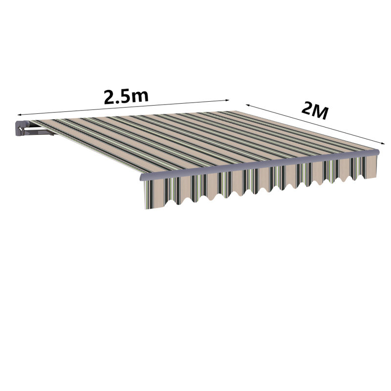 Dakota Fields 250 cm W x 200 cm D Retractable Patio Awning, 250cm W x 200cm D