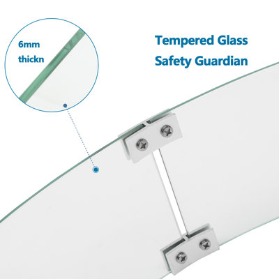 17.2'' Round Glass Fire Pit Accessory