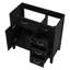 Meuble-lavabo 36 po sans lavabo, base d'armoire seulement, armoire de salle de bain avec tiroirs, structure solide et panneau de fibres à densité moyenne, noir-489076516