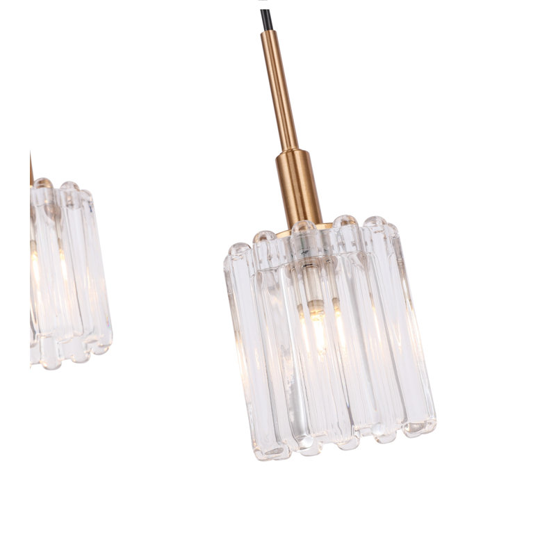 Luminaire suspendu géométrique 5 lumières pour îlot de cuisine Rosendahl, Laiton / Bronze, Halogène