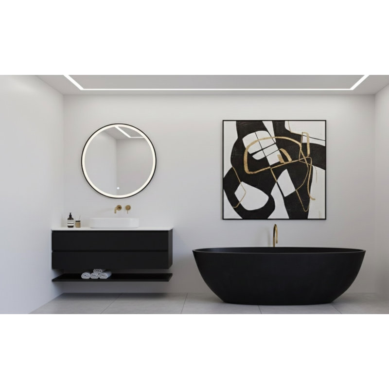62.8'' L Soaking Bathtub, Black