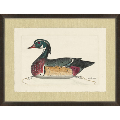 Woodland Decoy 3 - Peinture encadrée sur papier
