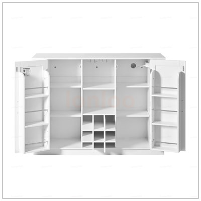 Multifunctional Kitchen Island With Drop Leaf, Power Outlet, Wine Rack, And Adjustable Storage For Modern Kitchens