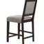 Gris et tabourets de comptoir pour 2 personnes, mobilier de salle à manger, dossier souple, pieds carrés stables pour 2 personnes, style transitionnel, matériau 100%, pieds en bois