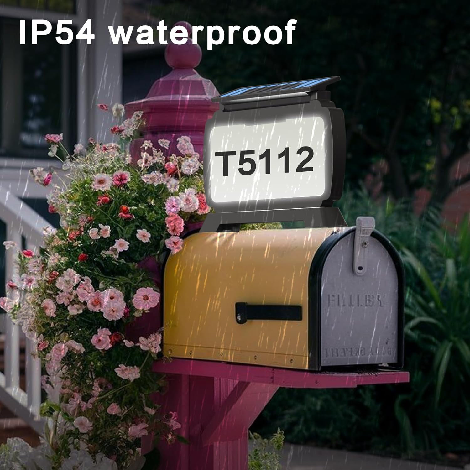 Home Moderne-N Solar Address Sign, Mailbox Numbers With 3 Mount Options ...