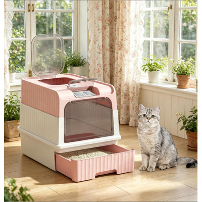 Compact Cat Litter Box,Fully Enclosed Litter Box,Pet Litter Box