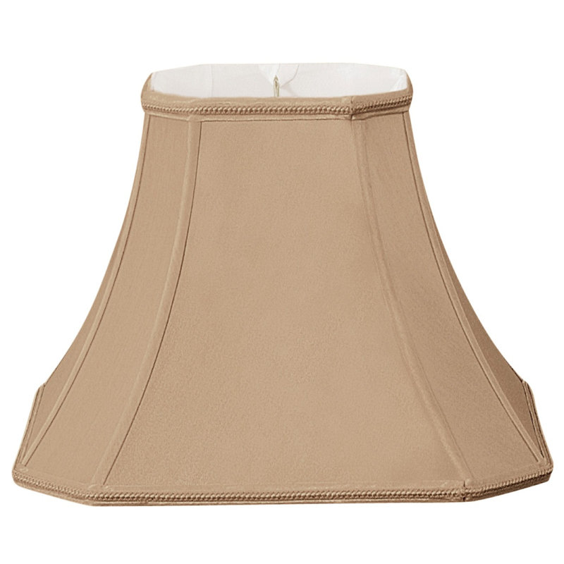 Abat-jour cloche en soie / shantung (araignée), Or antique, H 8,75 po x l 10 po x P 10 po