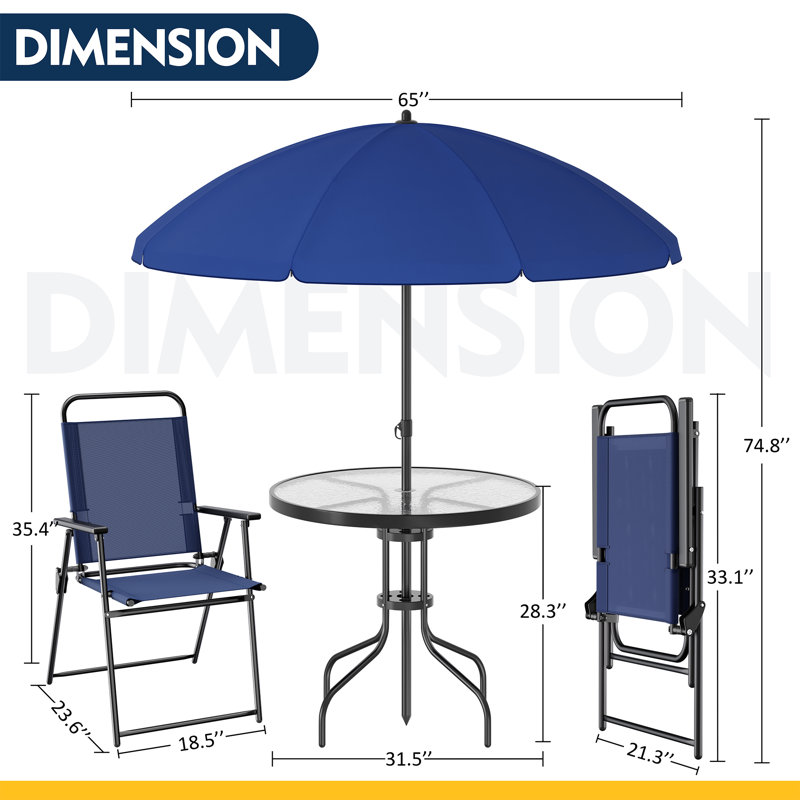 Ensemble de conversation pour 4 personnes, Blue