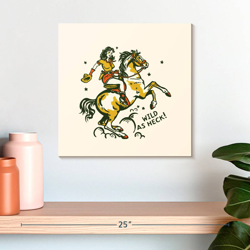 Lelar Western Wild As Heck, 16" H x 16" W