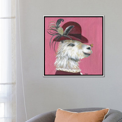 Lama et abeille - reproduction d'art