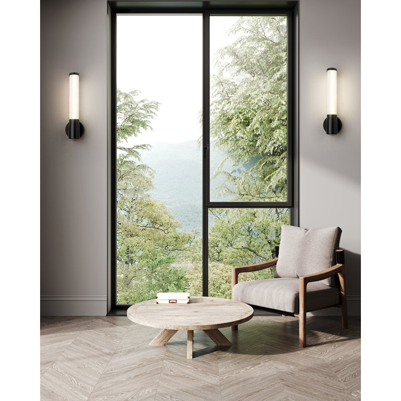 Cochran 1 Light Wall Sconce in Brushed Nickel, Matte Black