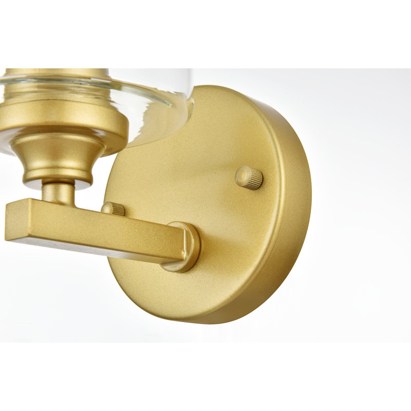 Éclairage pour meuble-lavabo à intensité variable Corine, Laiton, H 10 po x l 33 po x P 33 po, 4 lumières