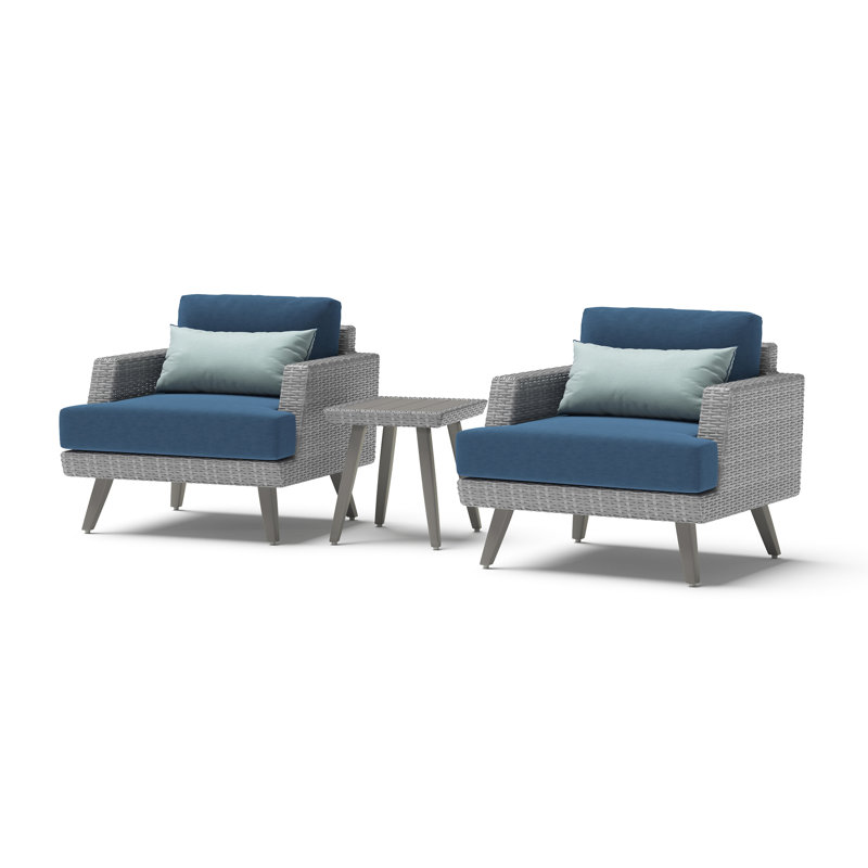 Ensemble de conversation 3 pièces Ehrenfried, Spectre indigo Sunbrella®