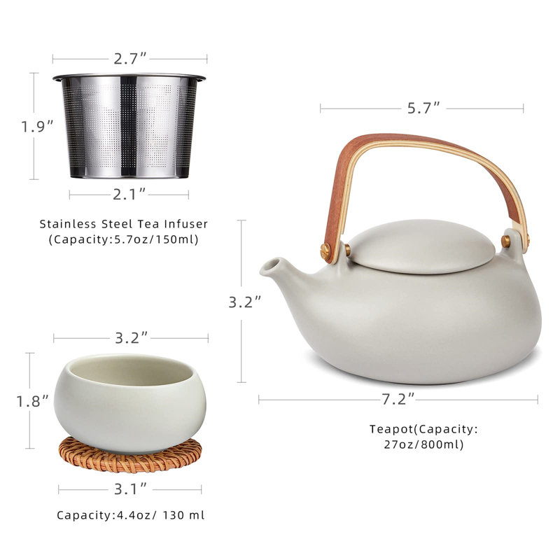 Ebern Designs Requan 800ml Teapot Set
