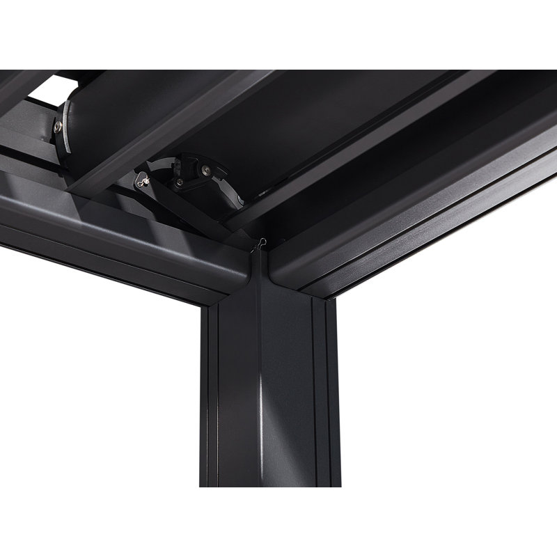 Roseleen 2.5m x 3m Metal Pergola, Black