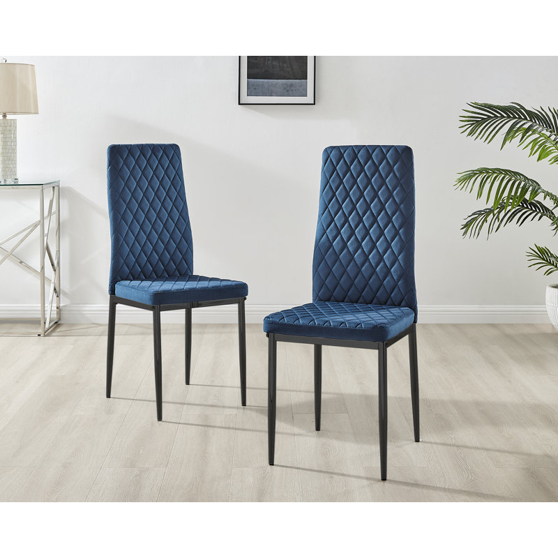 Bekircan 4 - Person Dining Set, Navy