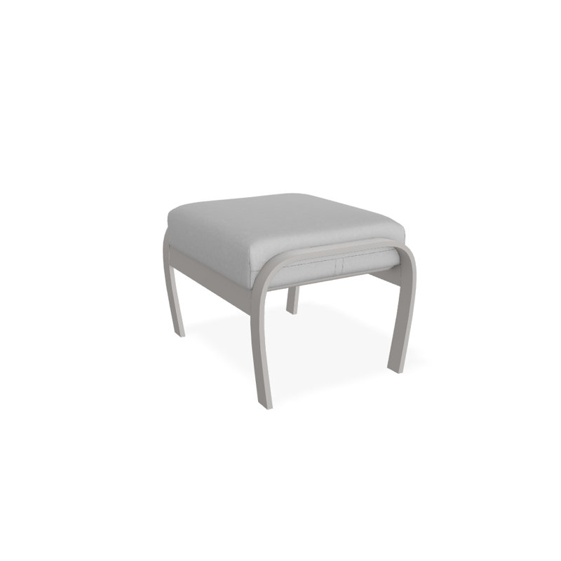 Repose-pieds avec coussin Askar, Éblouissement, Gris chaleureux texturé