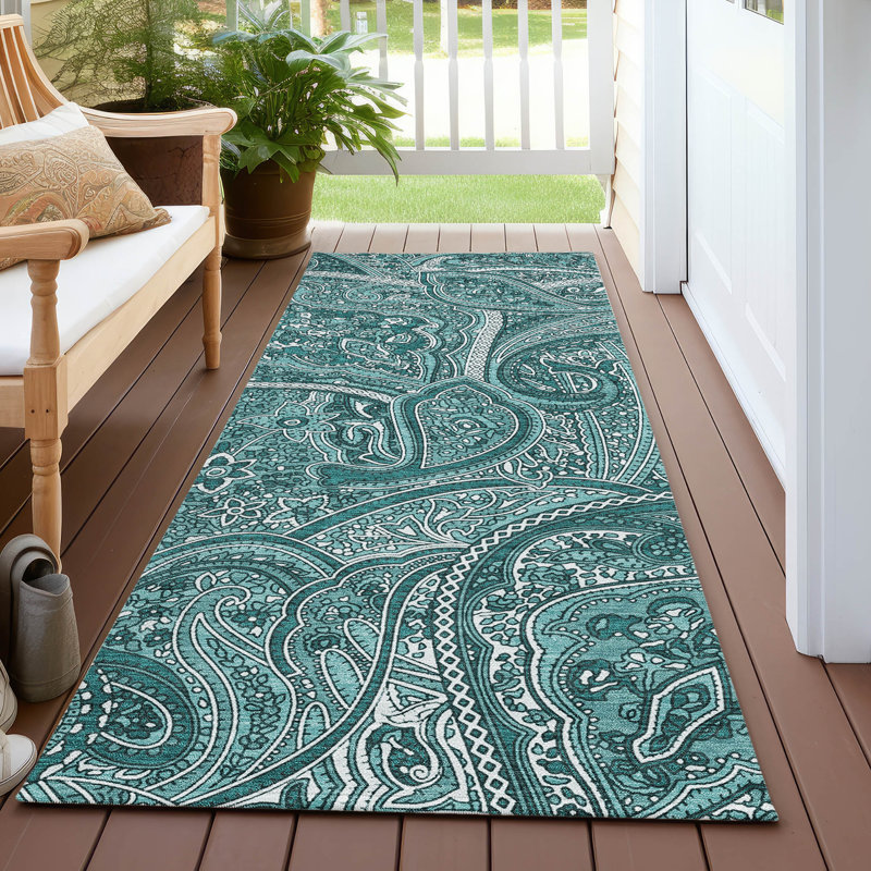 Tapis de porte d'extérieur antidérapant Itzamaray, Tapis de couloir 2 pi 3 po x 7 pi 6 po