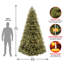 Downswept Douglas Artificial Fir Christmas Tree with Dual Color LED Lights-1599762079