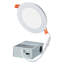Plafonnier encastré 4 pouces à DEL, 5CCT, ultra-mince wafer sans lumière avec boîte de jonction, 2700K / 3000K / 3500K / 4000K / 5000K sélectionnable, 800 lm haute luminosité 9W 120V, pour l'éclairage domestique