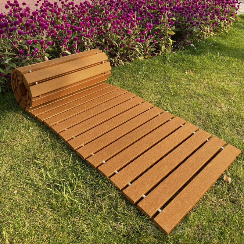 Roll Up Wooden Garden Path - Durable Pine Outdoor Walkway  Suitable For Weather Resistant Decorative Board Paths On Terraces  Beaches  And Wedding Parties