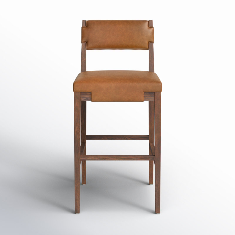 Tamari Stool-Sonoma Chestnut-Bar, Brown, Brown Genuine Leather, Bar Stool (31.25" Seat Height)