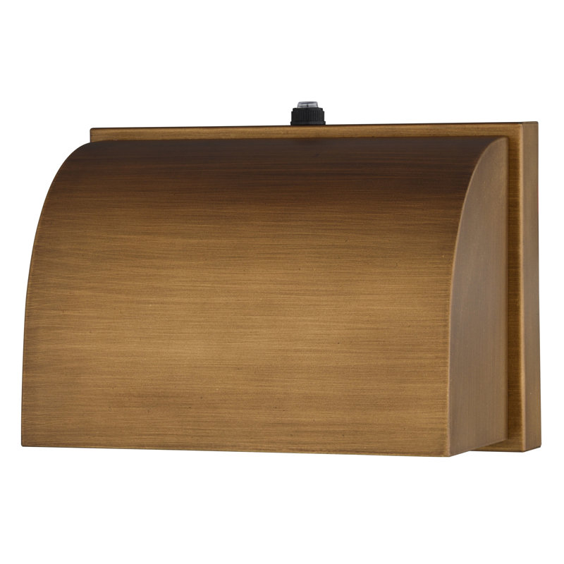 Adeliza 4.75 in. H 1-Light Dark Bronze Dusk to Dawn Sensor Outdoor Wall Sconce, Durable Steel Metal Shade, LED Compatible, Dark Sky Compliant Address Illumination for Front Door or Garage