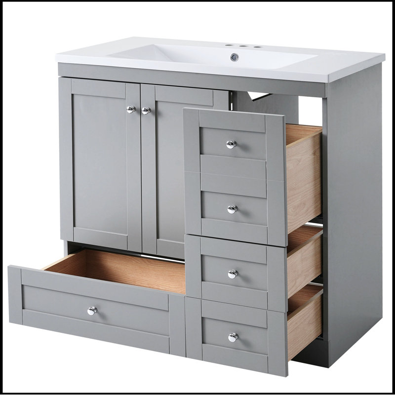 Ensemble de meuble-lavabo simple avec plateau 17,90 Samip, Gris