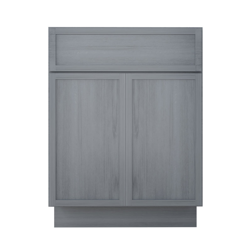 Base de meuble-lavabo simple 24 po seulement, Argent argent