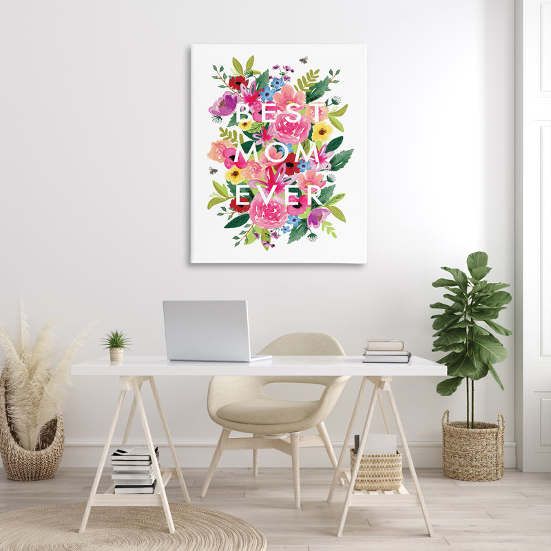 FloralBestMomEverCanvasWallArtbyElizabethTyndall, 48" H x 36" W