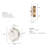 Hunter Opaline Crest 1 Light Medium Sconce Wall Light Fixture-131037787