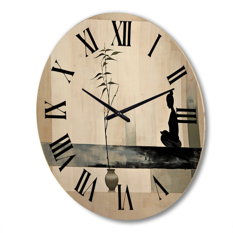Horloge murale en bois massif Waterford, Très grand