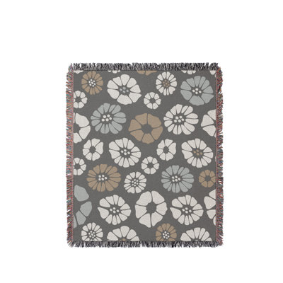 Valu Floral Cotton Throw Blanket