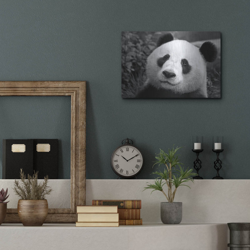 «Giant Panda» par SD Smart, art mural en métal, H 12 po x l 16 po