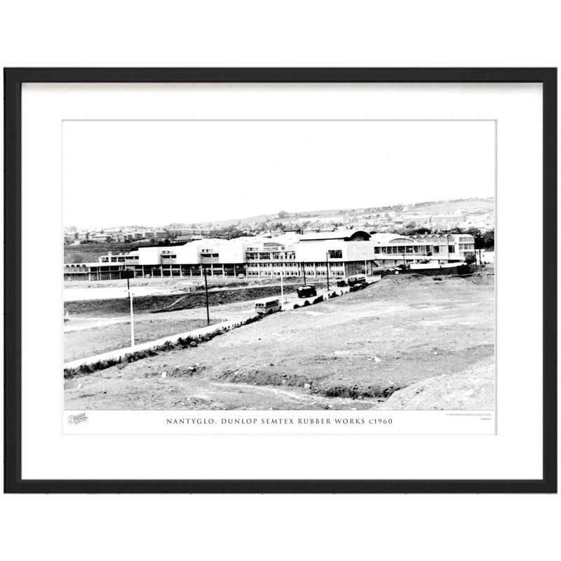Nantyglo, Dunlop Semtex Rubber Works C1960 - Single Picture Frame Print, 40cm H x 50cm W x 2.3cm D